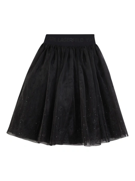 Fusta tutu Karl Lagerfeld neagra din poliamida si polyester