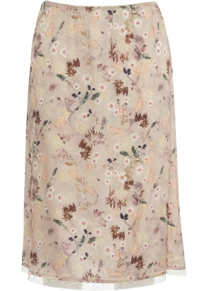 Fuste Midi skirt with floral pattern 'Baia'