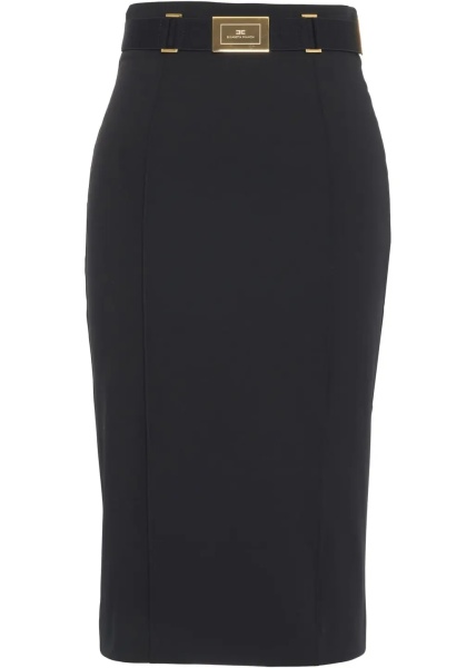Fuste Midi skirt with logo belt