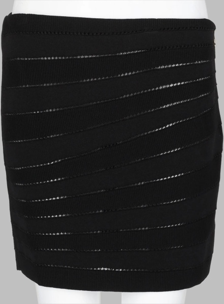 Fuste Mini Gonna In Maglia Flechage