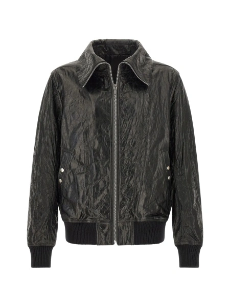 Geaca bomber Rick Owens neagra din piele
