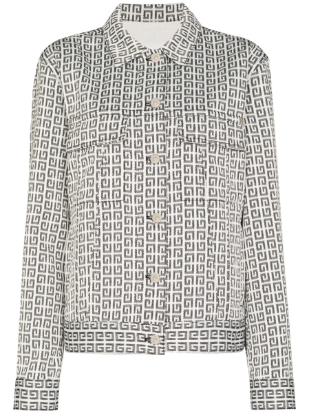 Geaca de blugi Givenchy alba din polyester