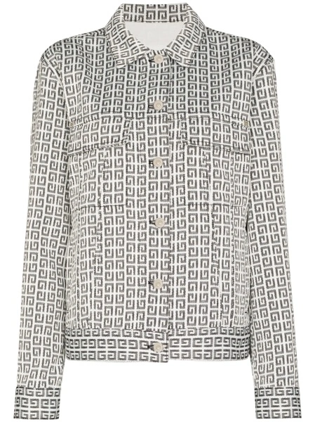 Geaca de blugi Givenchy alba din polyester
