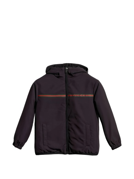 Geaca de iarna Gucci albastra din polyester