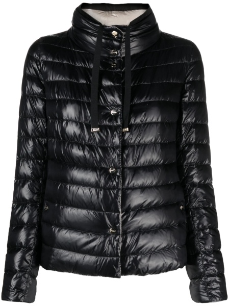 Geaca de iarna Herno neagra din poliamida si polyester
