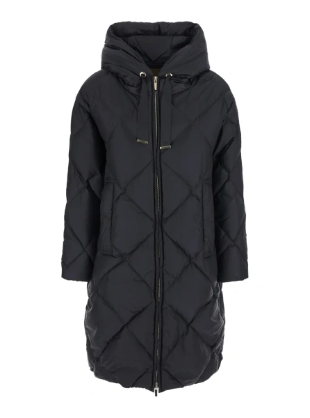 Geaca de Iarna MAX MARA Long down jacket with water-repellent shimmering nylon fabric, downproof, in black Tech Fabric and unspecified gender