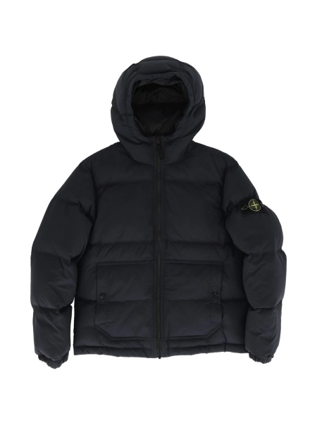 Geaca de iarna Stone Island neagra din poliamida