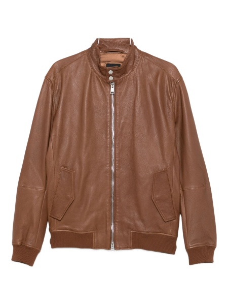 Geaca de piele Hugo Boss maro