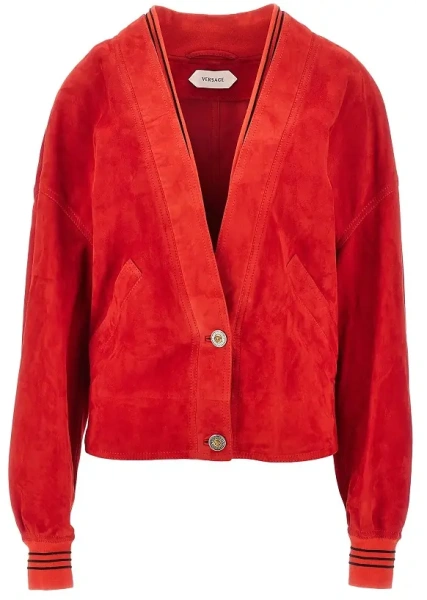 Geaca de Piele Suede leather cardigan