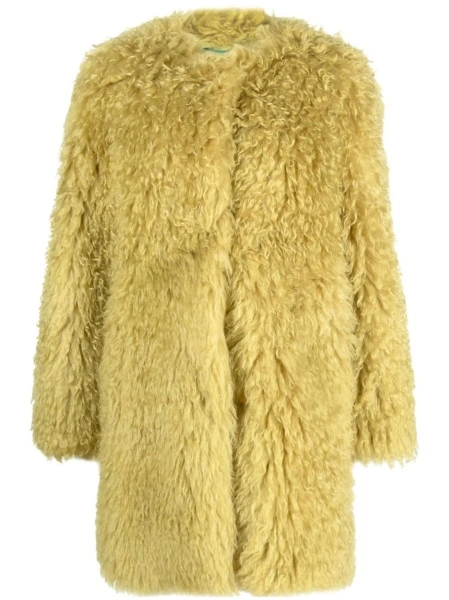 Geaca Oversize BECAGLI SINCE 1994 galbena din poliamida si mohair