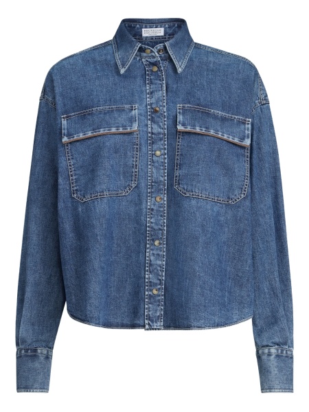 Geaca Oversize Brunello Cucinelli albastra