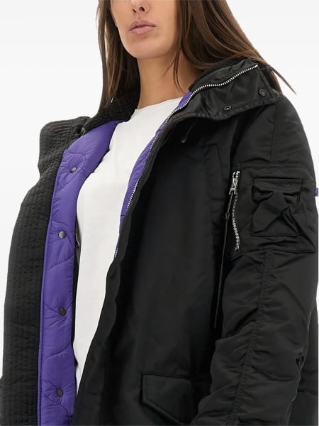 Geaca Parka Alpha Industries neagra din nylon