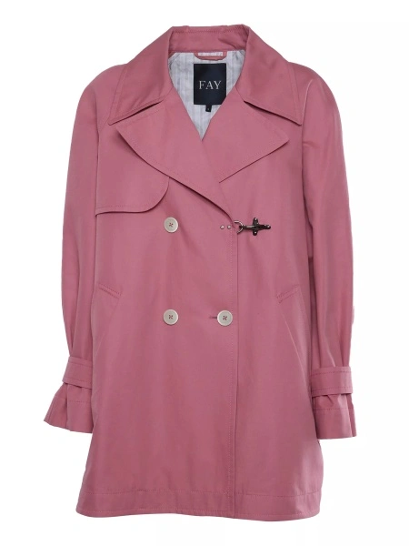 Geaca Parka Magenta double-breasted parka