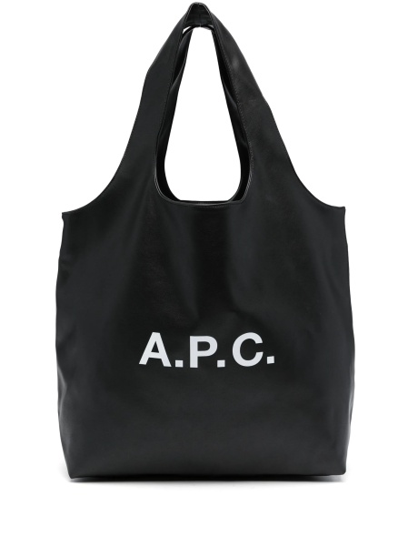 Geanta de mana A.P.C. neagra din polyester si poliuretan