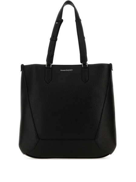 Geanta de mana Alexander McQueen neagra din piele