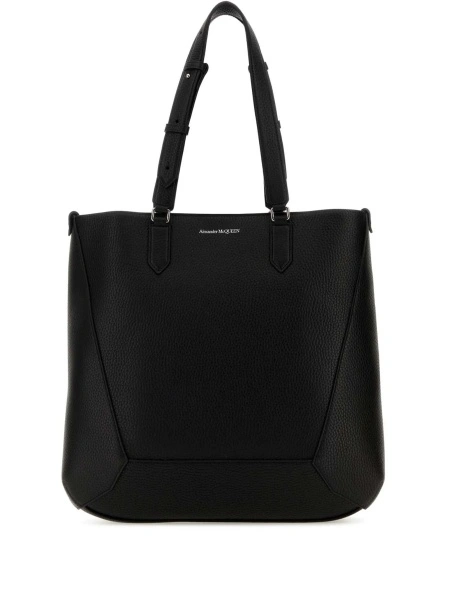 Geanta de mana Alexander McQueen neagra din piele
