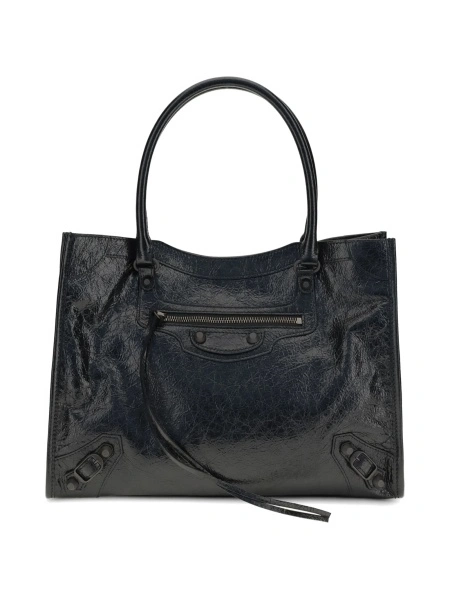 Geanta de mana Balenciaga albastra din piele