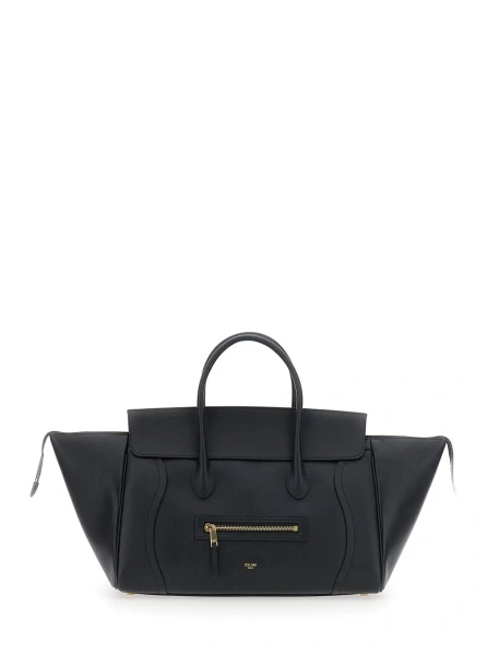 Geanta de mana Céline neagra din piele 'Luggage'