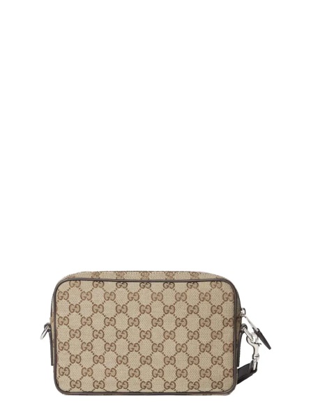 Geanta de mana Crossbody bag 'GG All-Over' with Tech Fabric Motif Beige Man