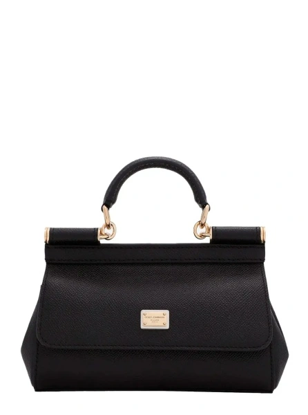Geanta de mana Dolce & Gabbana 'Sicily' neagra din piele 'Sicily Small'