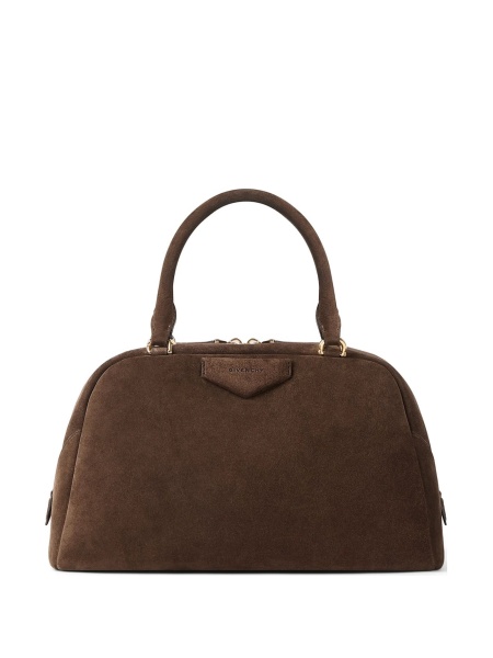 Geanta de mana Givenchy antigona maro din piele intoarsa