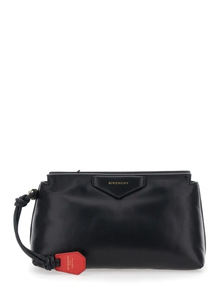 Geanta de mana Givenchy neagra din piele 'Antigona'