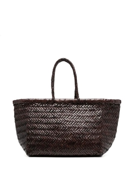Geanta de mana Handbag 'Bamboo Triple Jump Small' with Three Jump Design in Brown Leather for Women