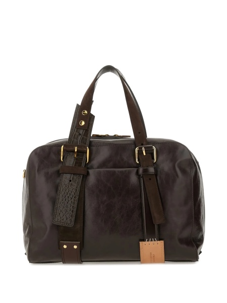 Geanta de mana Moschino maro din piele