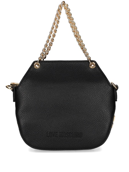 Geanta de mana Moschino neagra din poliuretan