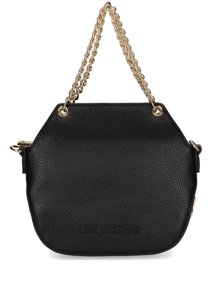 Geanta de mana Moschino neagra din poliuretan
