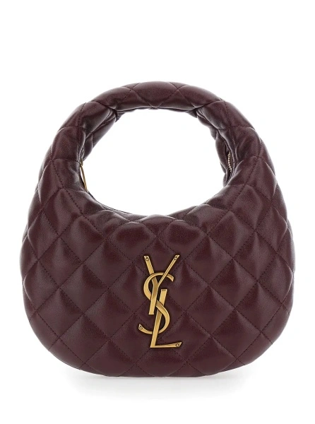 Geanta de mana Saint Laurent mov din piele