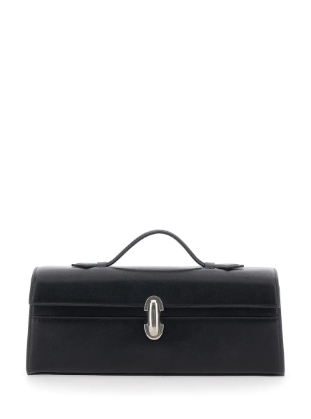 Geanta de mana Slim Symmetry Clutch in black vintage leather for women