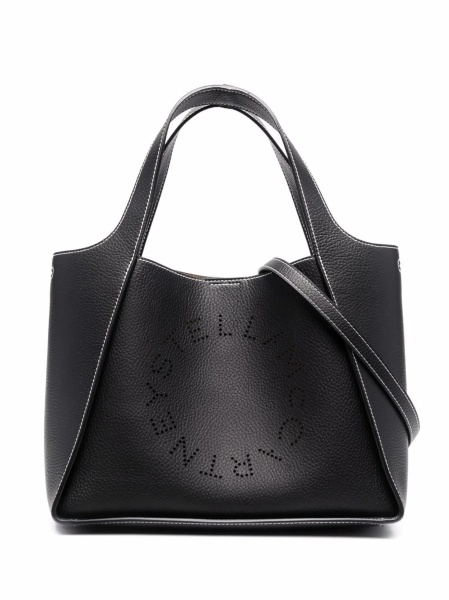 Geanta de mana Stella McCartney neagra din poliamida si poliuretan