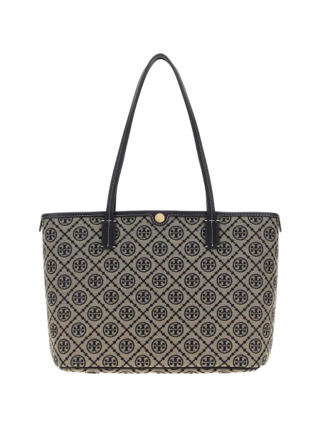 Geanta de mana Tory Burch albastra din bumbac si polyester