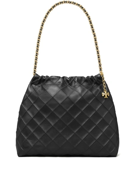 Geanta de mana Tory Burch fleming neagra din piele