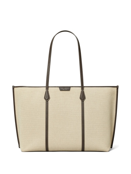 Geanta de mana Tory Burch neutra din polyester si bumbac