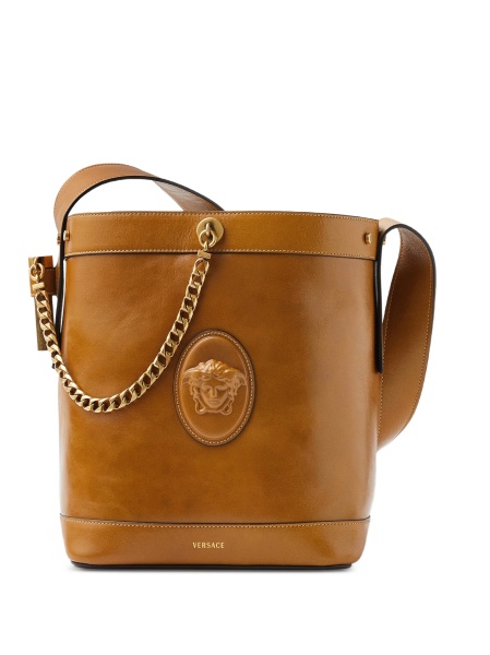 Geanta de mana Versace maro din piele