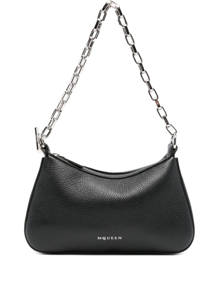 Geanta de umar Alexander McQueen neagra din piele