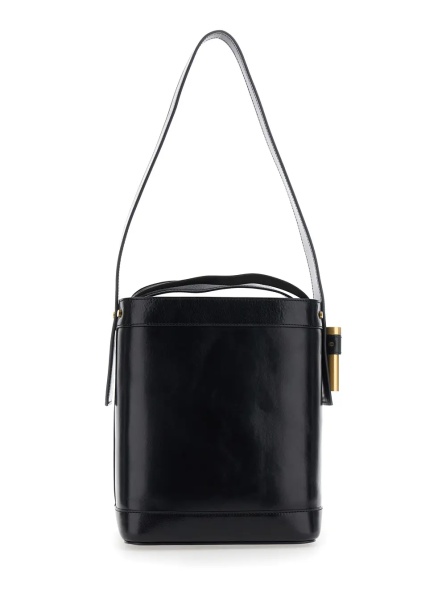 Geanta de umar Bucket bag with red leather handle