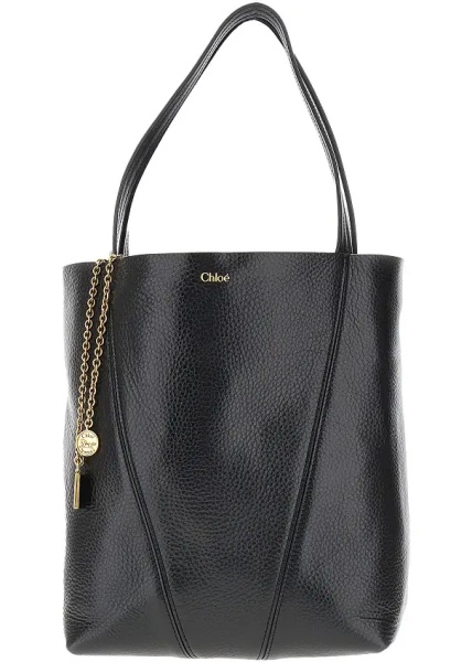 Geanta de umar Grained leather medium 'Spin' bag