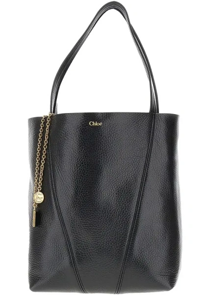 Geanta de umar Grained leather medium 'Spin' bag