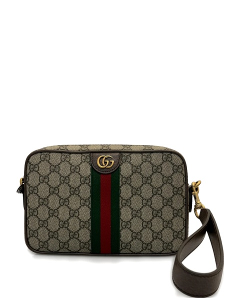 Geanta de umar Gucci neutra din piele si material textil