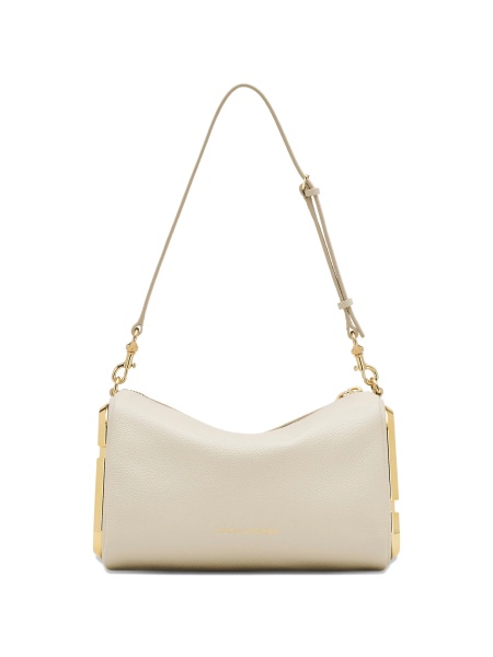 Geanta de umar Marc Jacobs snapshot neutra din piele
