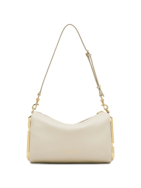 Geanta de umar Marc Jacobs snapshot neutra din piele