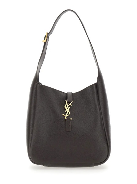 Geanta de umar Shoulder Bag 'Le 5 à 7' with Adjustable Strap and Cassandre Plate on the Front in Brown Leather for Women
