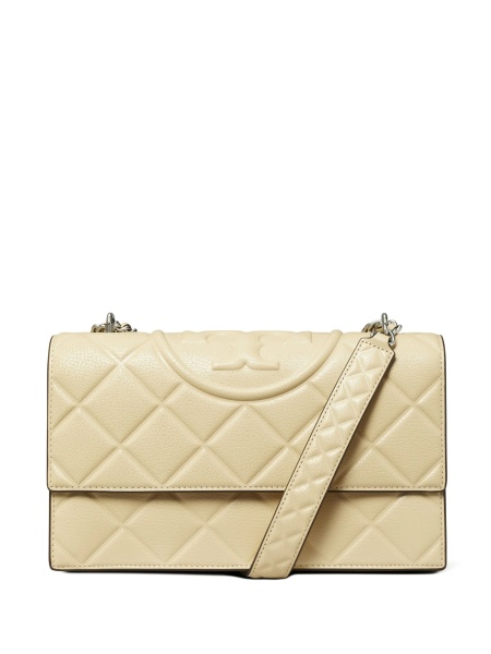 Geanta de umar Tory Burch fleming neutra din piele