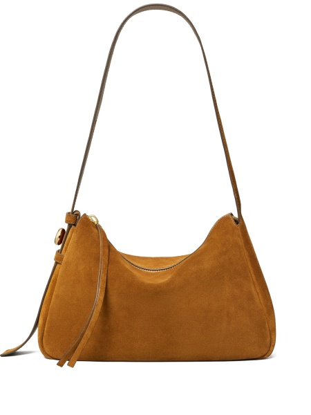 Geanta de umar Tory Burch maro din piele intoarsa