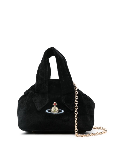 Geanta mini Vivienne Westwood neagra din material textil