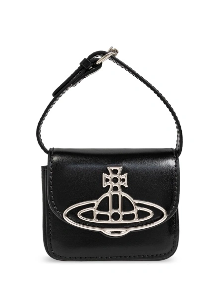 Geanta mini Vivienne Westwood neagra din piele