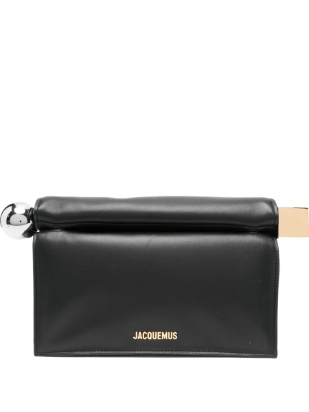 Geanta plic JACQUEMUS Rond Carré neagra din piele